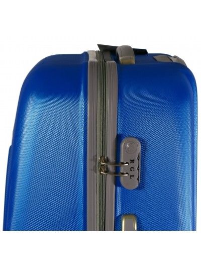 Średnia walizka na kółkach MAXIMUS 222 ABS niebieska